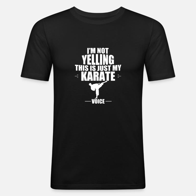 Karate - Männer Slim Fit T-Shirt - Schwarz