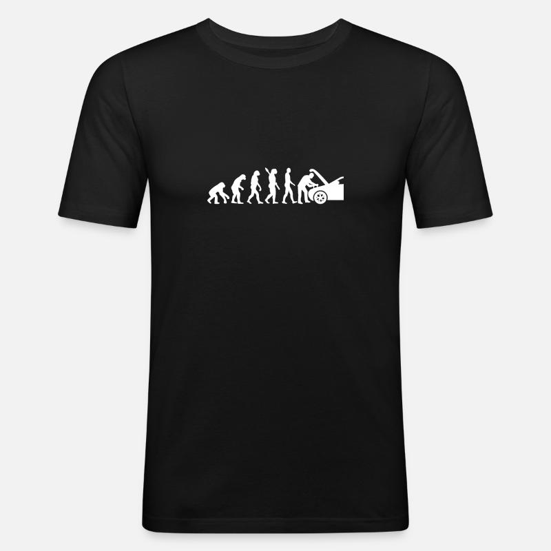 Mechatroniker Evolution - Männer Slim Fit T-Shirt - Schwarz