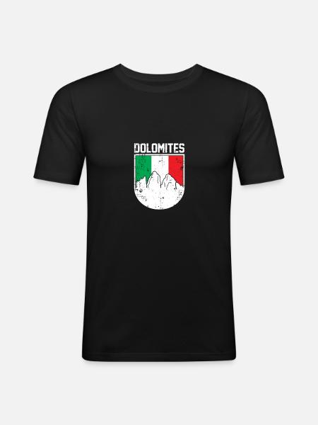 dolomites italy gift - Men's Slim Fit T-Shirt - black