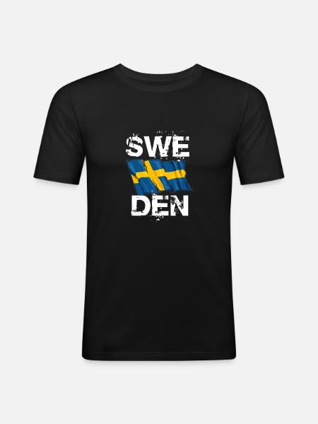 Sweden - Men's Slim Fit T-Shirt - black