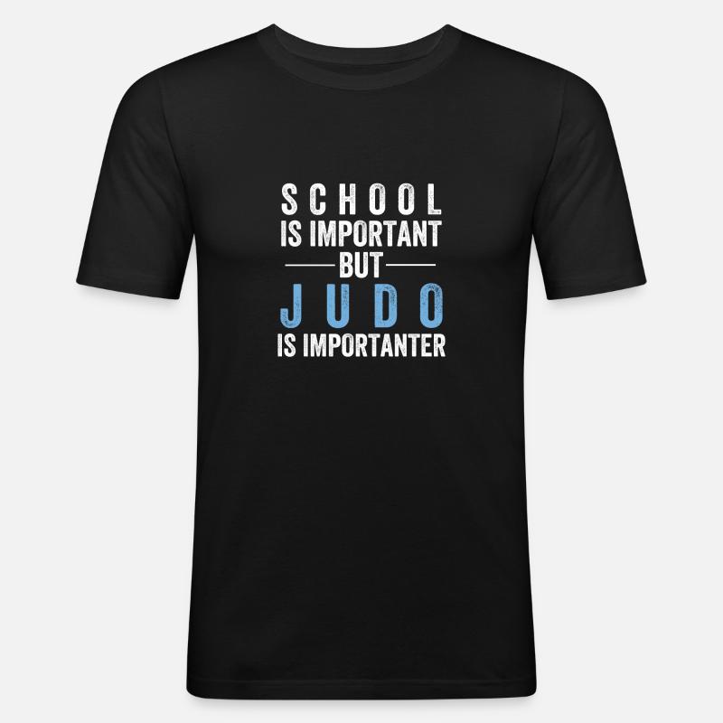 Judo - Männer Slim Fit T-Shirt - Schwarz