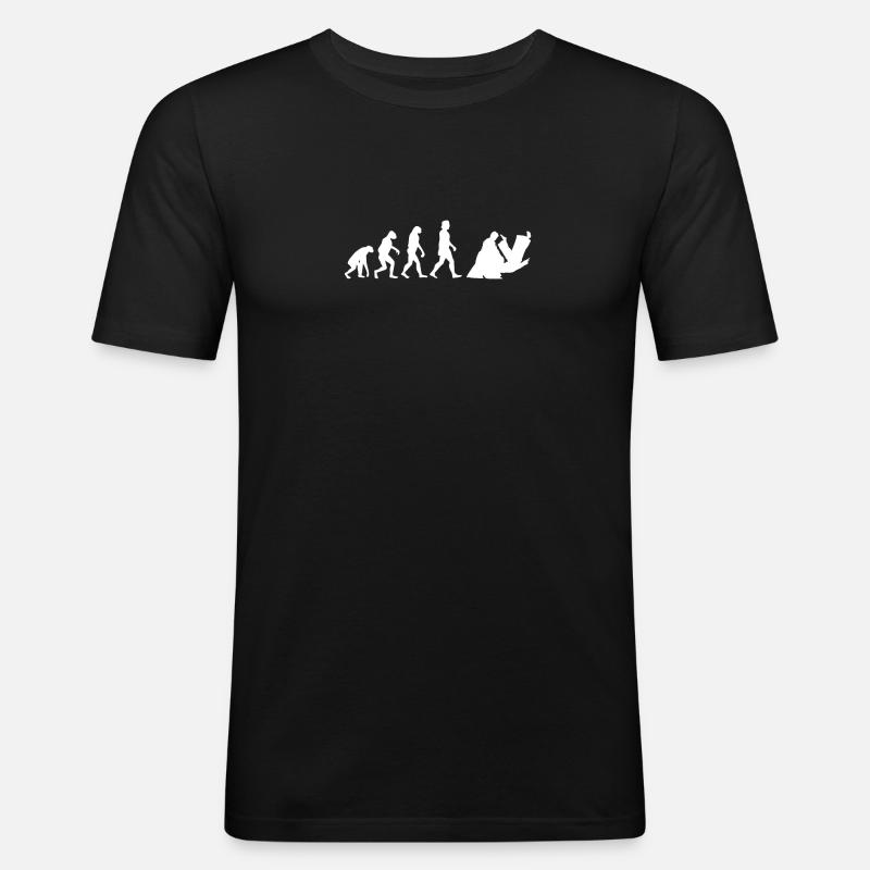 Aikido Evolution - Men's Slim Fit T-Shirt - black