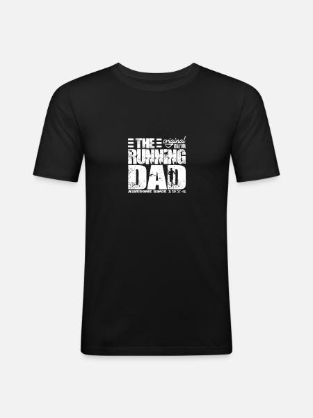 1974 - The Running Dad - Men's Slim Fit T-Shirt - black