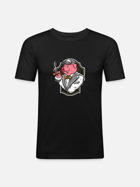 Boss Piggy - Men's Slim Fit T-Shirt - black