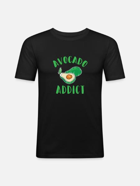 Avocado addict - Men's Slim Fit T-Shirt - black