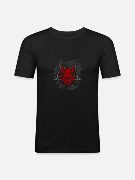 Satan Devil halloween - Men's Slim Fit T-Shirt - black