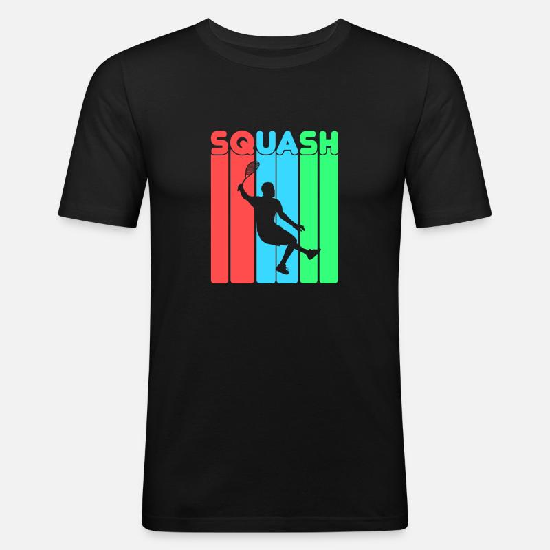 Squash - Männer Slim Fit T-Shirt - Schwarz