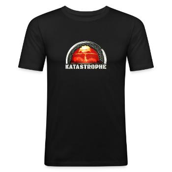 Disaster, atomic bomb, explosion gift idea - Men's Slim Fit T-Shirt - black - Front - Nik (191cm)