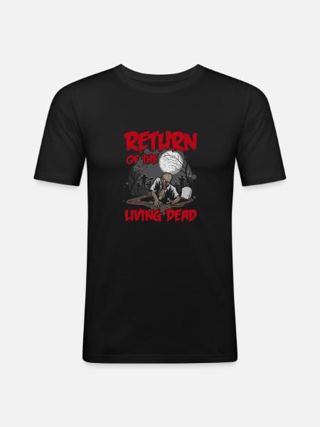 Living Dead Undead - Men's Slim Fit T-Shirt - black