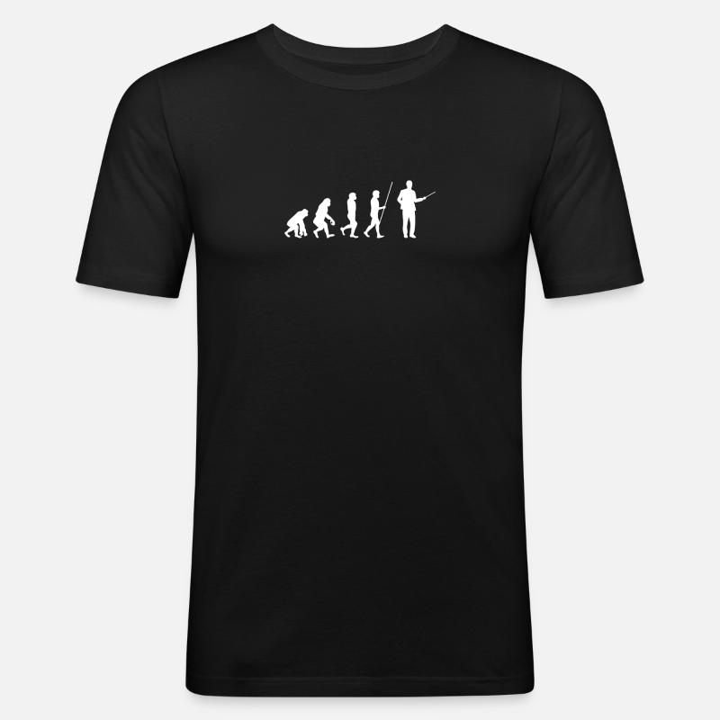 Evolution Lehrer Teacher - Männer Slim Fit T-Shirt - Schwarz