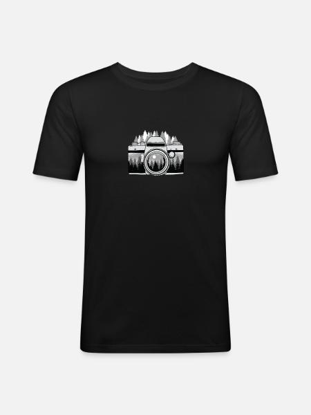 Photographer Camera Landscape Photographer Gift - Men's Slim Fit T-Shirt - black