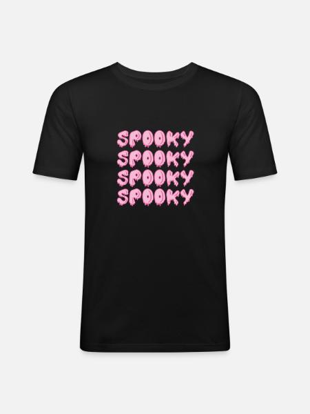 Spooky - T-shirt près du corps Homme - noir