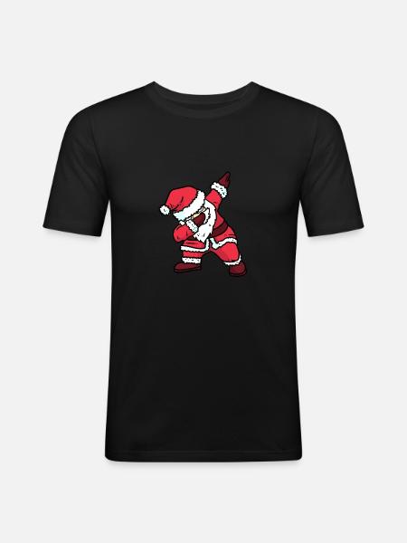 SANTA DAB - Men's Slim Fit T-Shirt - black
