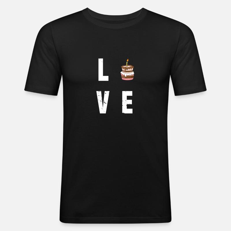 Gateau gateau gateau - T-shirt près du corps Homme - noir