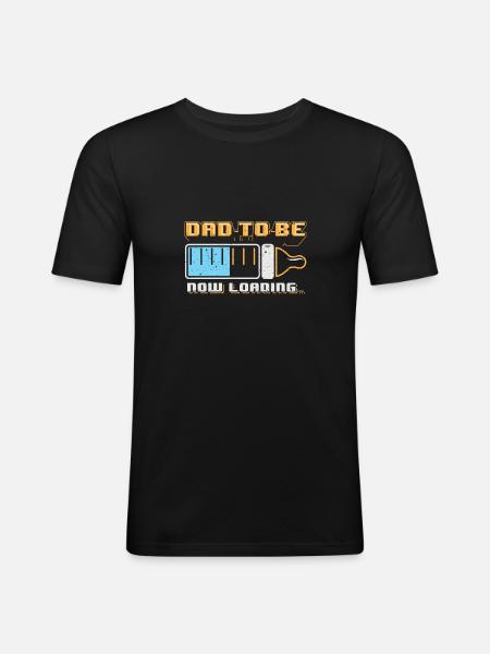 Werdender Vater - Männer Slim Fit T-Shirt - Schwarz