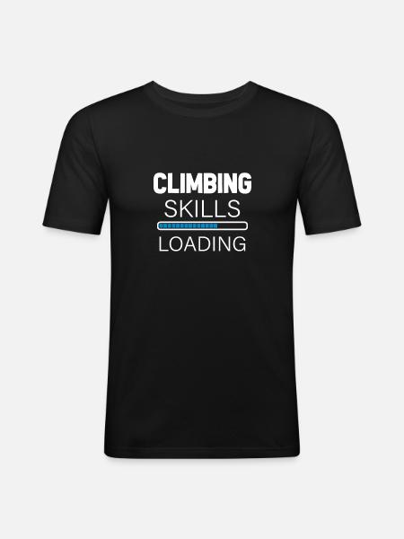 Mountaineering Mountaineer Climbing Climbing Mountains - Men's Slim Fit T-Shirt - black