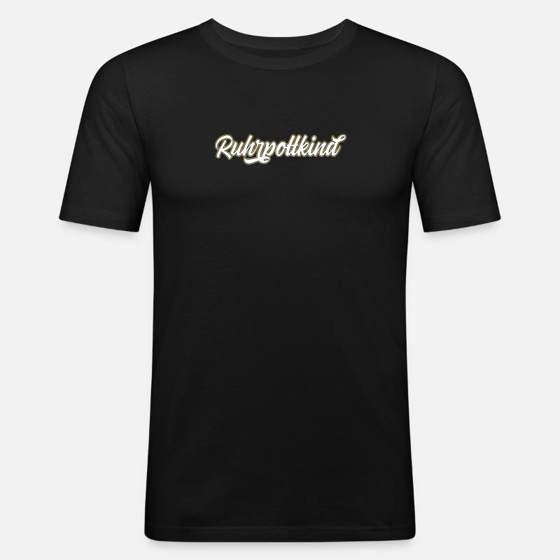 Ruhpottkind - Männer Slim Fit T-Shirt - Schwarz