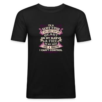 Scottish I'm A Scottish - Men's Slim Fit T-Shirt - black - Front - Nik (191cm)