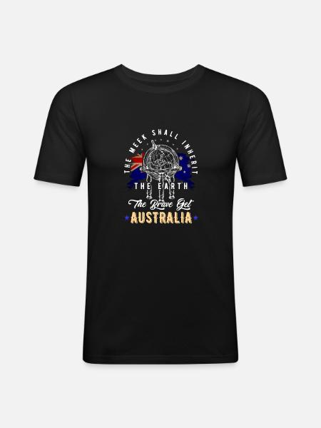 Australia - Men's Slim Fit T-Shirt - black
