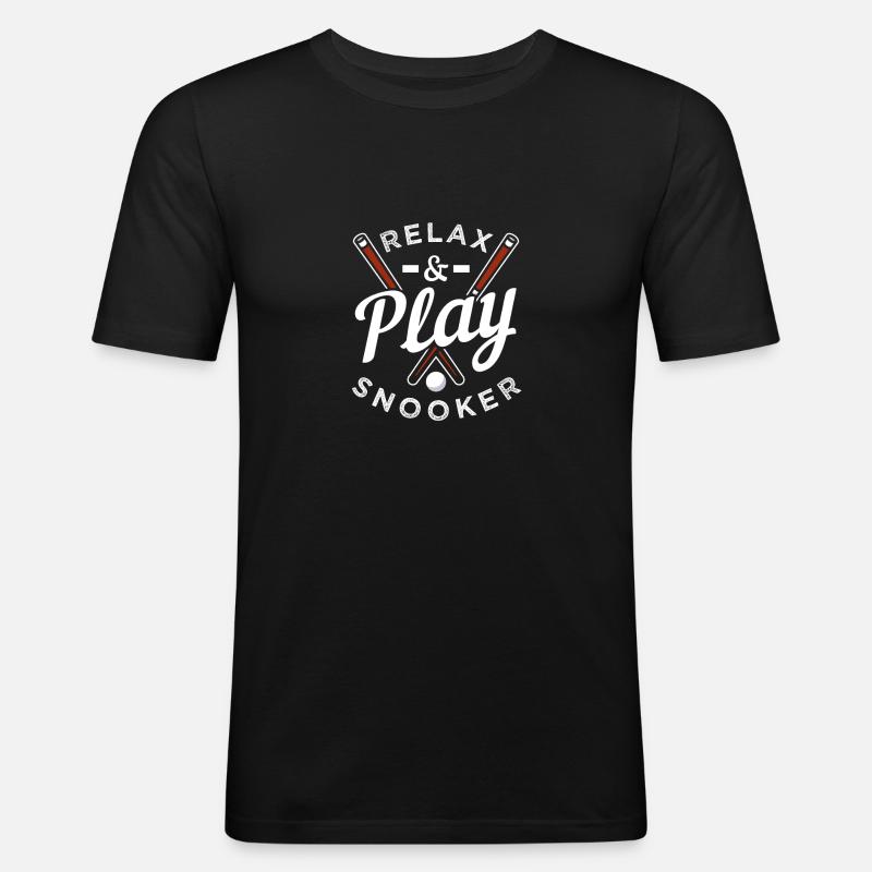 Relax & Play Snooker - Männer Slim Fit T-Shirt - Schwarz