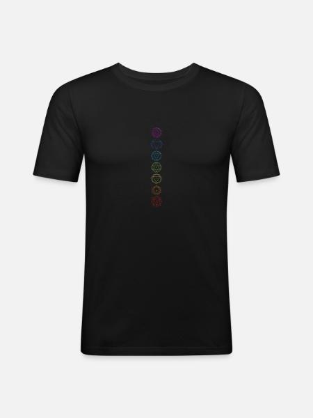 Chakra symbols - Men's Slim Fit T-Shirt - black