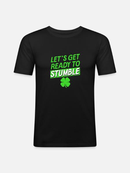 St Patricks day Stumble - Men's Slim Fit T-Shirt - black