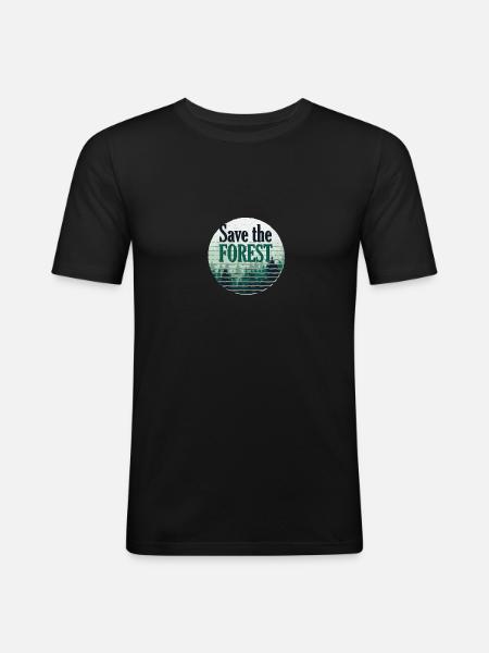 Save protection forest environment - Men's Slim Fit T-Shirt - black