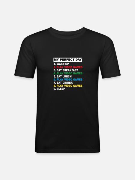 Funny Programmer Computer Gamer Gift - Men's Slim Fit T-Shirt - black