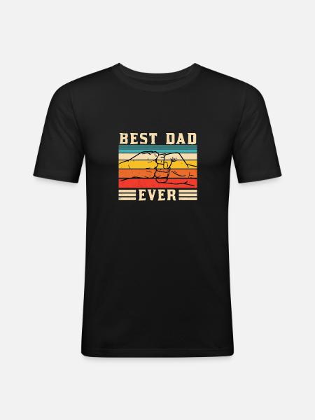Best Dad Ever - Men's Slim Fit T-Shirt - black