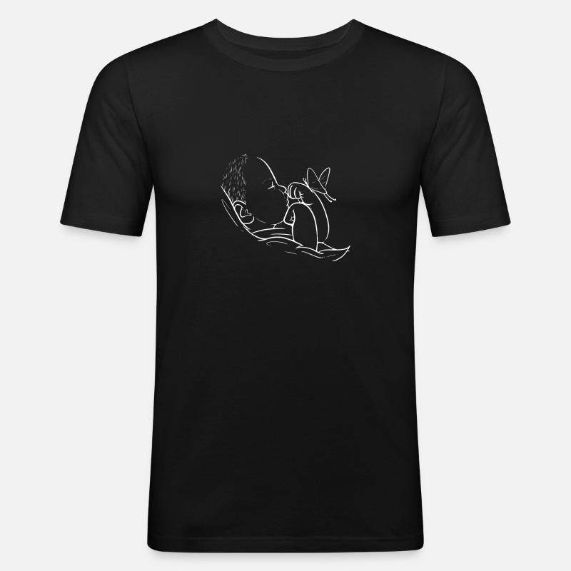 Baby-Schmetterling Liebende Mutter Geschenk - Männer Slim Fit T-Shirt - Schwarz