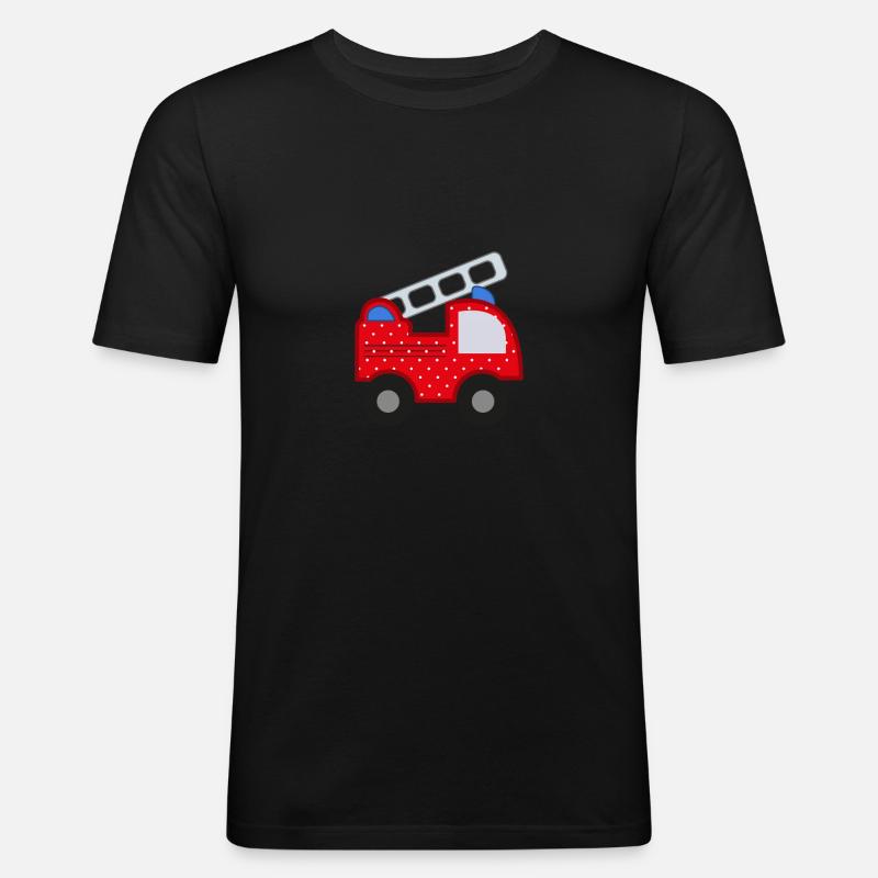 Fire engine fire brigade firefighter - Men's Slim Fit T-Shirt - black