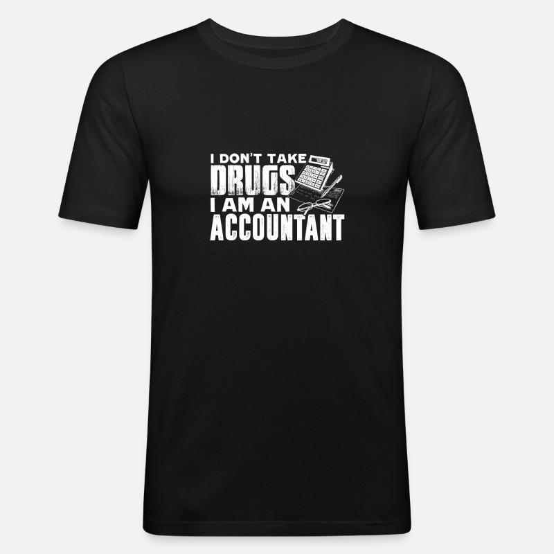 Comptable, je suis comptable - T-shirt près du corps Homme - noir