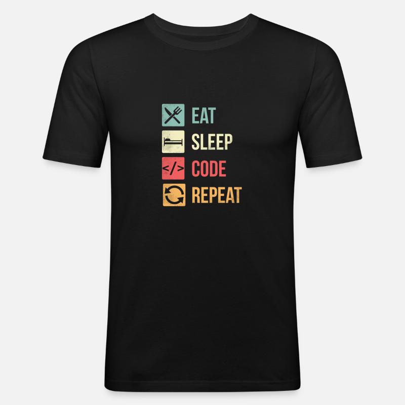 Software Engineer Codierung - Männer Slim Fit T-Shirt - Schwarz