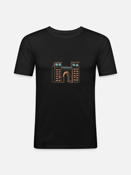 Ishtar Gate Babylon City Gate - Men's Slim Fit T-Shirt - black