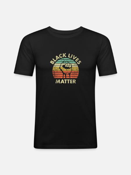 Black Lives Matter - Men's Slim Fit T-Shirt - black