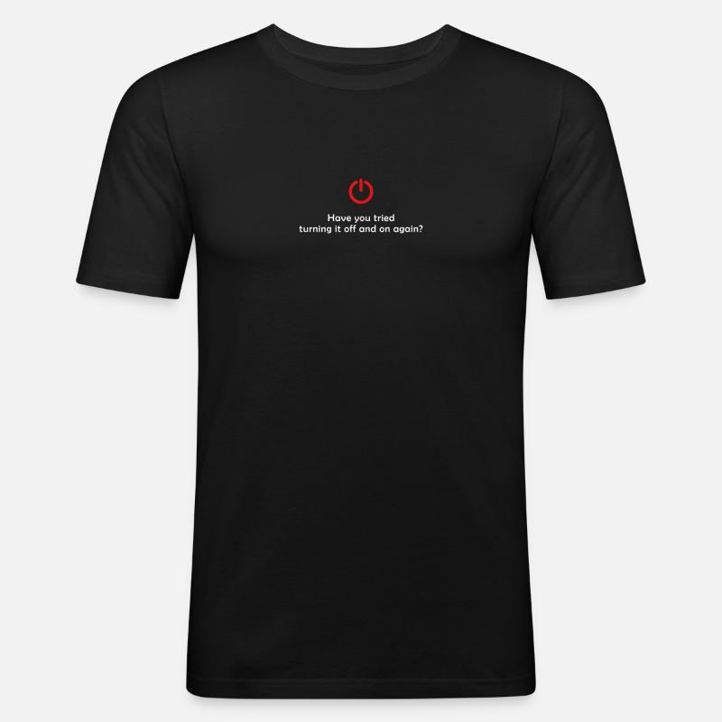 IT Techniker Computer Technik Lustig - Männer Slim Fit T-Shirt - Schwarz