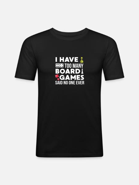 Board Gamer Geek - Männer Slim Fit T-Shirt - Schwarz