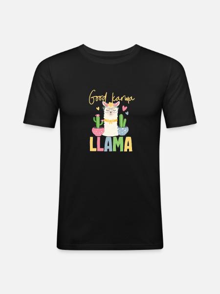 Karma Lama - Men's Slim Fit T-Shirt - black