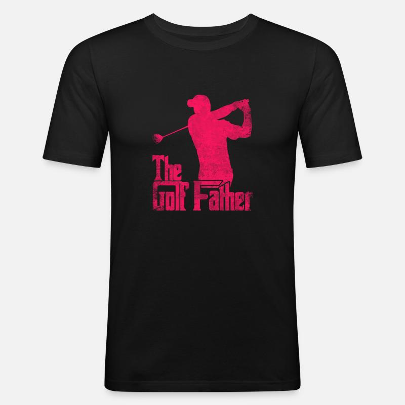 Golf Golfplatz Golfschläger - Männer Slim Fit T-Shirt - Schwarz