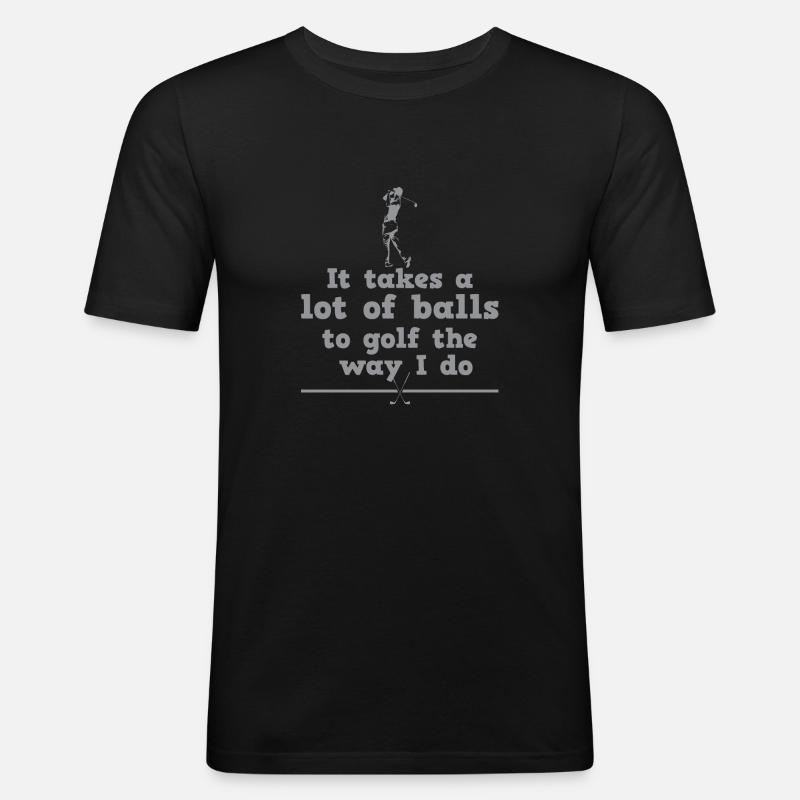 Golf Golf Vater Golfspieler - Männer Slim Fit T-Shirt - Schwarz