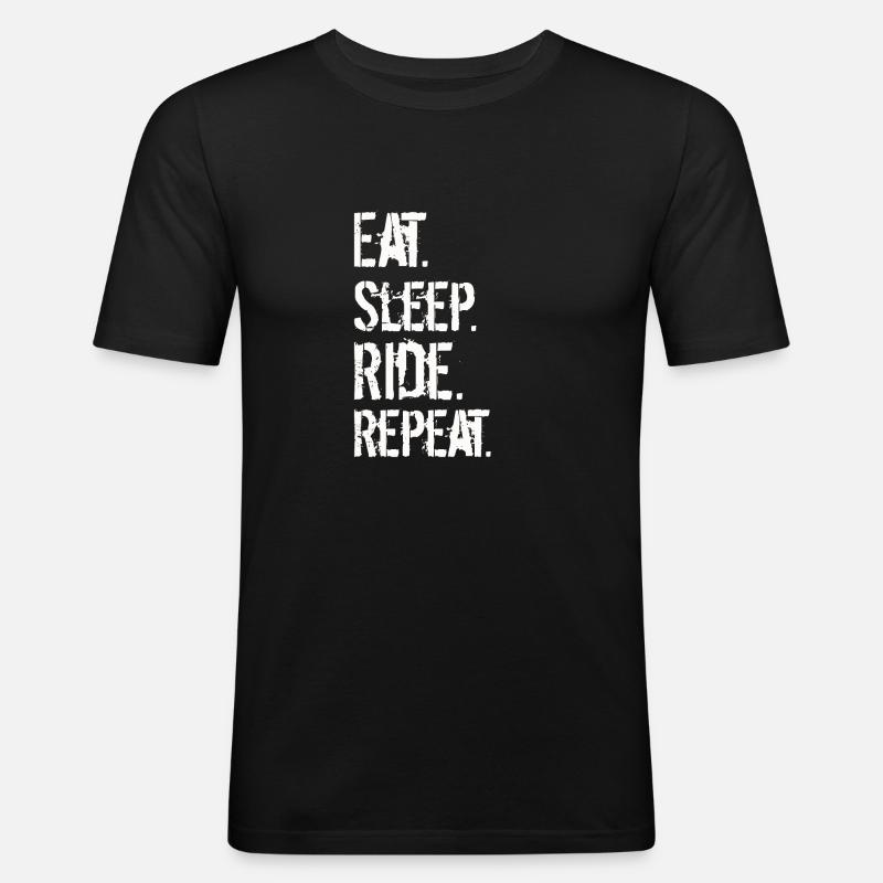 Reiten Pferde - Männer Slim Fit T-Shirt - Schwarz