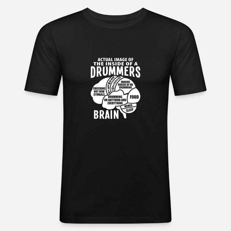 Drum Drummer Drum Drummer - T-shirt près du corps Homme - noir