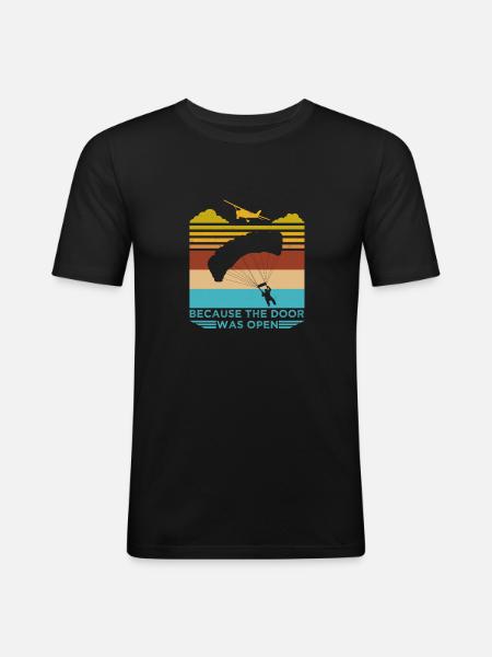 Skydiving skydiver gift - Men's Slim Fit T-Shirt - black