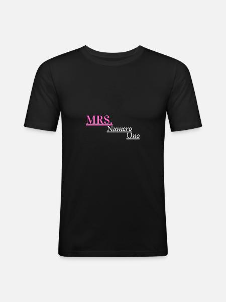 Mrs. Numero Uno - Men's Slim Fit T-Shirt - black