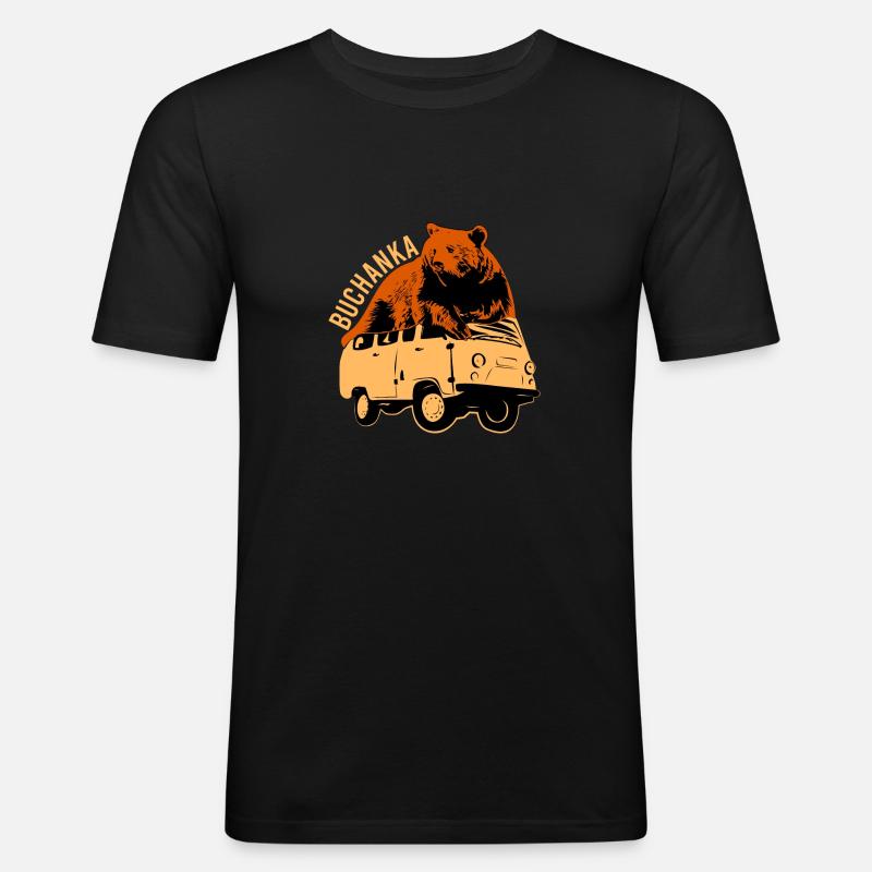 Buchanka - Männer Slim Fit T-Shirt - Schwarz