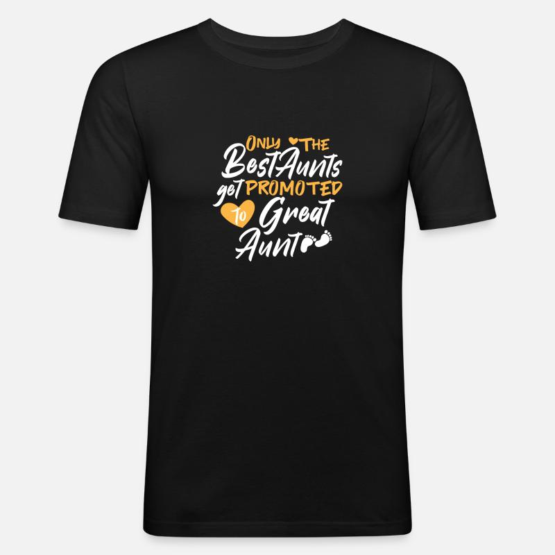 Großtante Geschenk - Männer Slim Fit T-Shirt - Schwarz