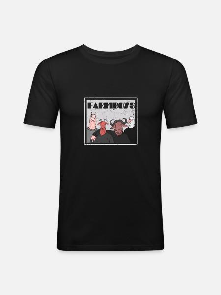 Farm resident - Men's Slim Fit T-Shirt - black