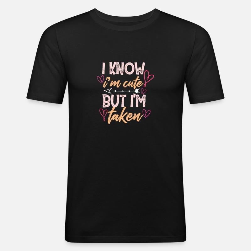 Freundin Vergeben Geschenkidee - Männer Slim Fit T-Shirt - Schwarz