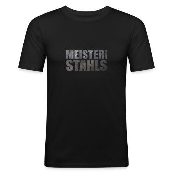 Stahl Schweißer Schlosser Metallbauer Geschenkidee - Männer Slim Fit T-Shirt - Schwarz - Vorne - Nik (191cm)