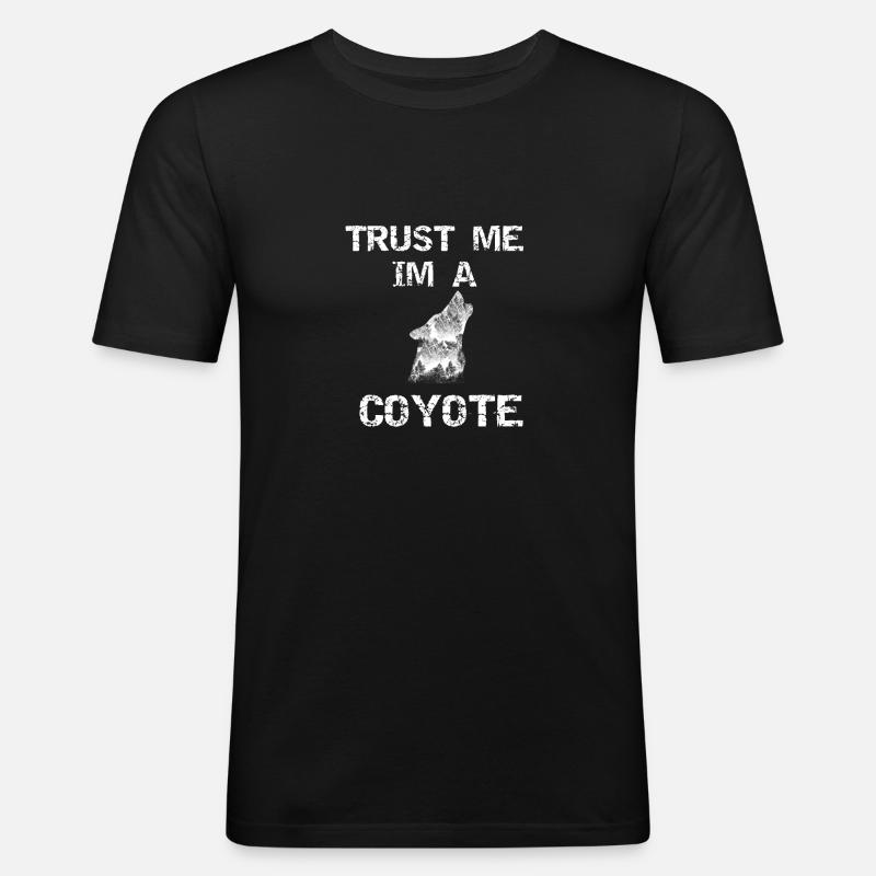 Coyote - Männer Slim Fit T-Shirt - Schwarz